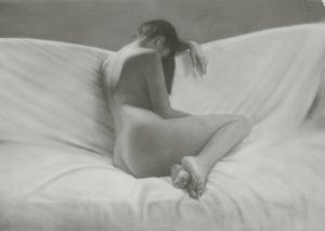 Seated Nude Rebecca Pastel Art Naked Art