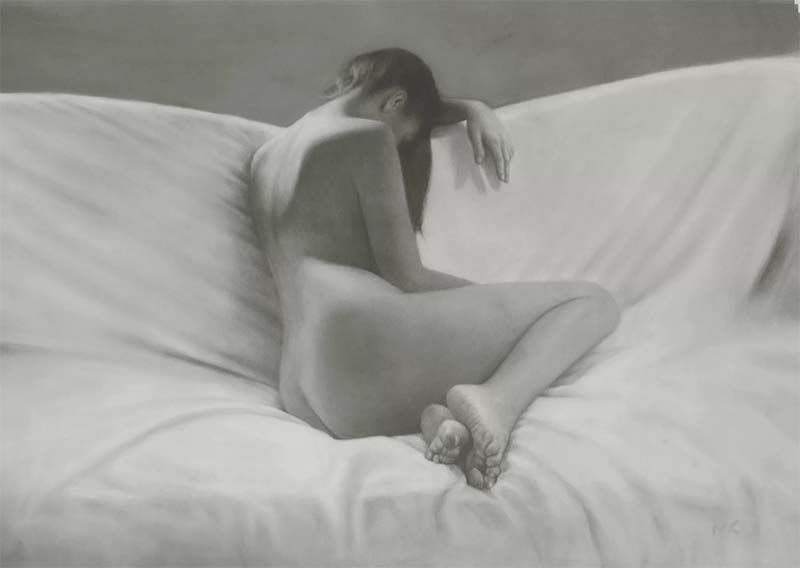 Pastel Seated Nude Rebecca - Mark Clark's Art By Medium 2