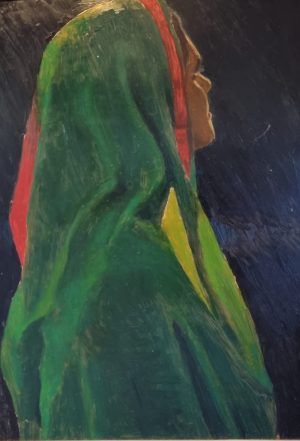 Rajasthani Woman with Green Sari