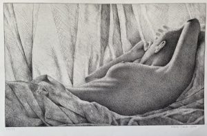 Reclining Nude - Etch Dry